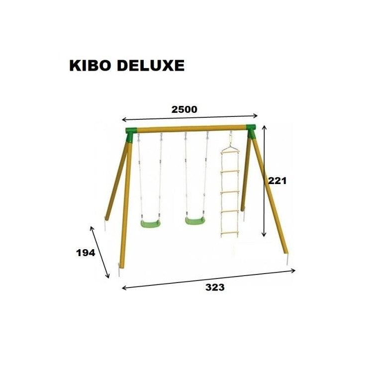Columpio Doble De Madera Redonda Masgames Kibo Xl Deluxe._4