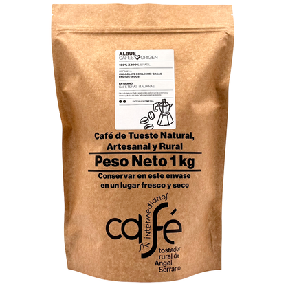 Cafe Sin Intermediarios Café Brasil Albus En Grano Para Italiana (moka) 1 Kg_0