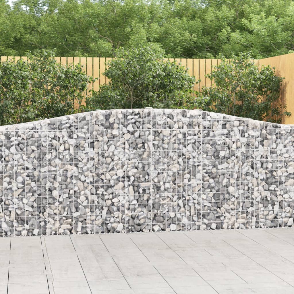 Cestas De Gaviones 2 Uds Forma De Arco Hierro 400x30x100/120 Cm_1
