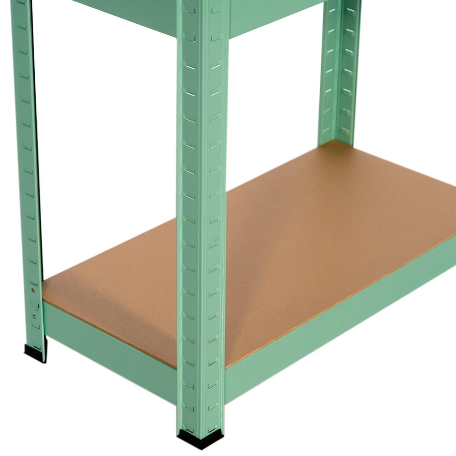 Estantería Metálica Verde Con 4 Baldas Ajustables 148x60x30cm 240kg 7house_2