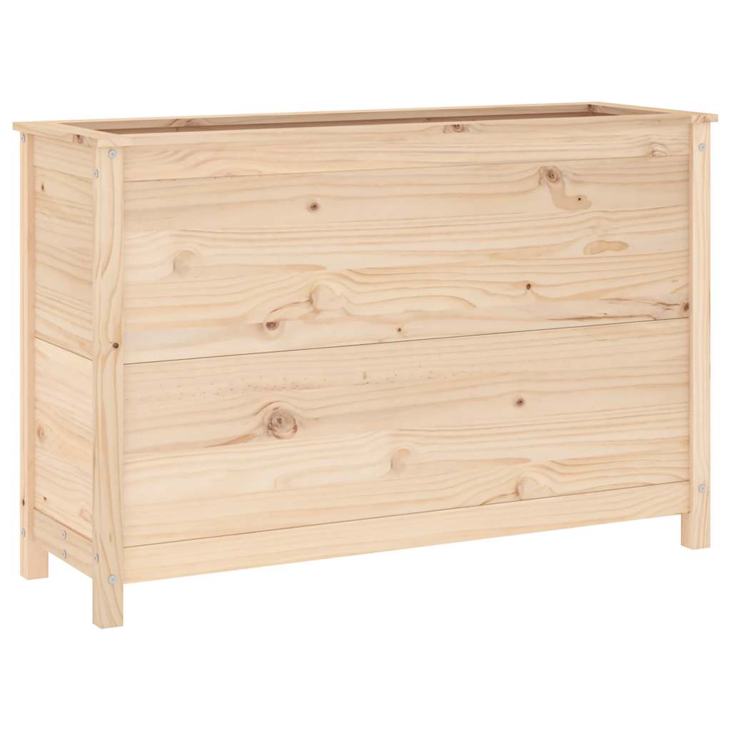 Arriate Elevado De Jardín Madera Maciza De Pino 119,5x40x78 Cm_5