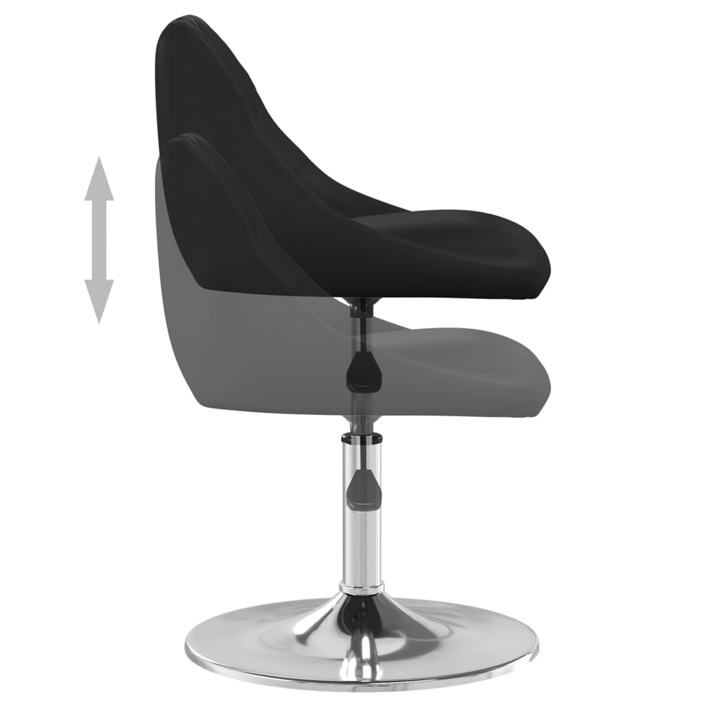 Taburete De Barra De Cocina Cuero Sintético Negro_2