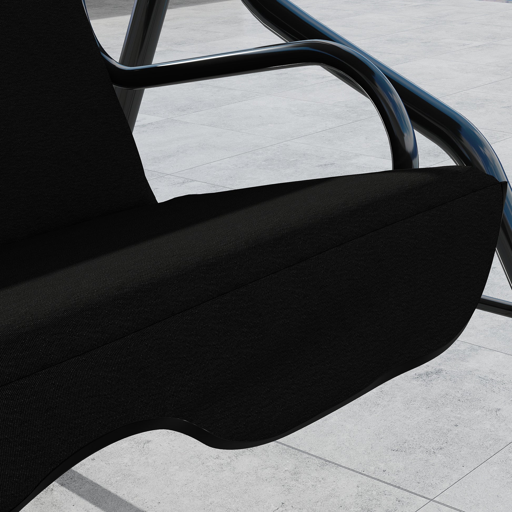 Outsunny Columpio De Jardín Con Toldo Ajustable En Ángulo 170x110x153 Cm Negro_3