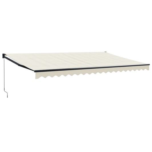Toldo Retráctil Aluminio Y Tela Color Crema 5x3 M_0