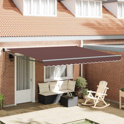 Toldo Retráctil Automático Marrón 400x300 Cm_1