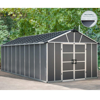 Caseta de jardín Yukon 643x332x252 cm con suelo