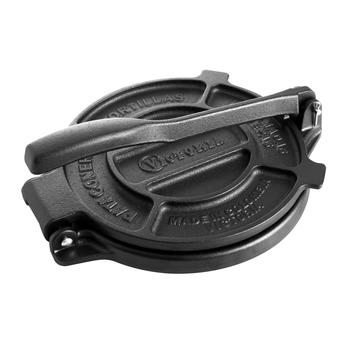 Victoria Prensa Tortillera Para Tortillas Mexicanas Hierro Fundido Curado 20cm, Pataconera Colombiana, 36997, Negro_0