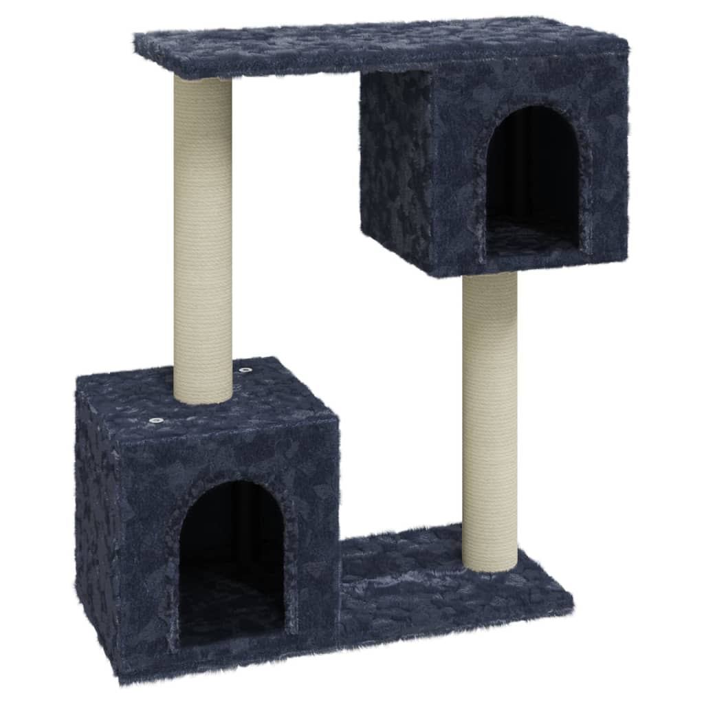Rascador Para Gatos Con Postes De Sisal Gris Oscuro 60 Cm_0