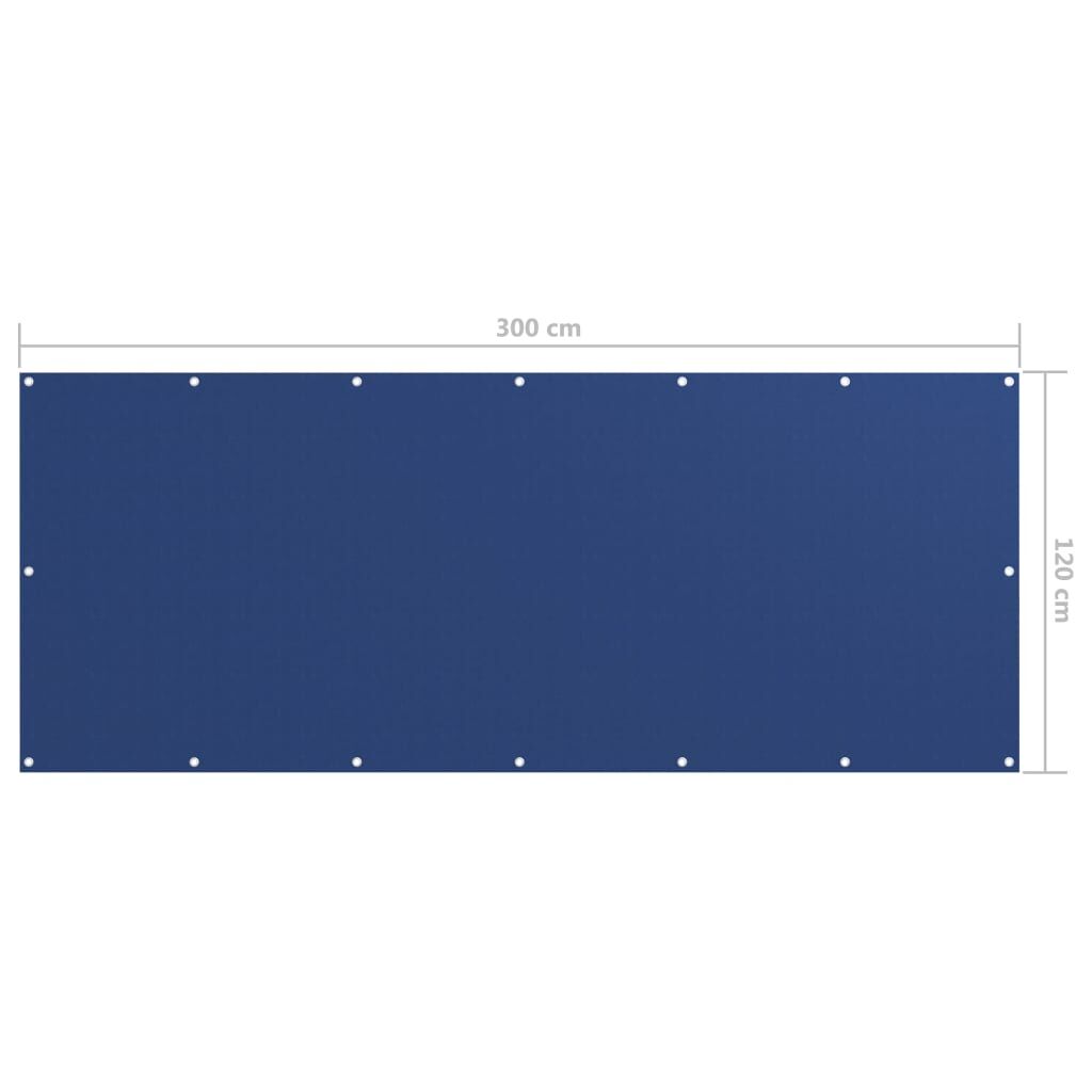 Vidaxl Toldo Para Balcón Tela Oxford Azul 120x300 Cm_4
