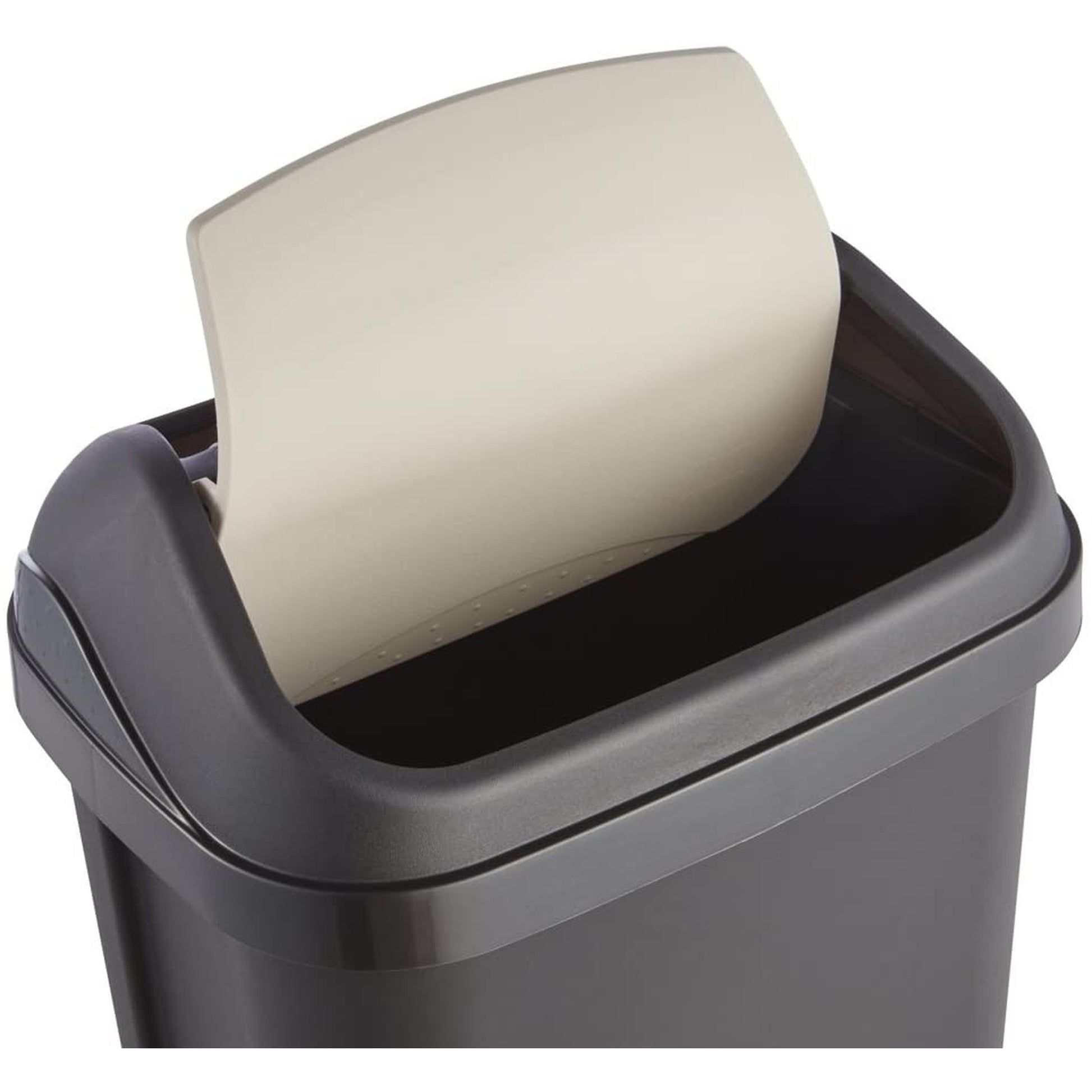 Cubo De Basura Con Tapa Basculante, 10 L, Swantje, Gris Grafito_3