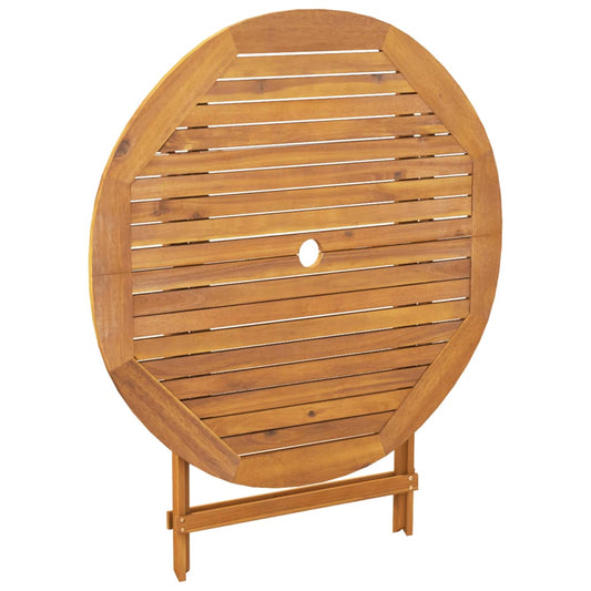Set De Comedor De Jardín 5 Pzas Tela Madera Maciza Antracita / Vetonek_0
