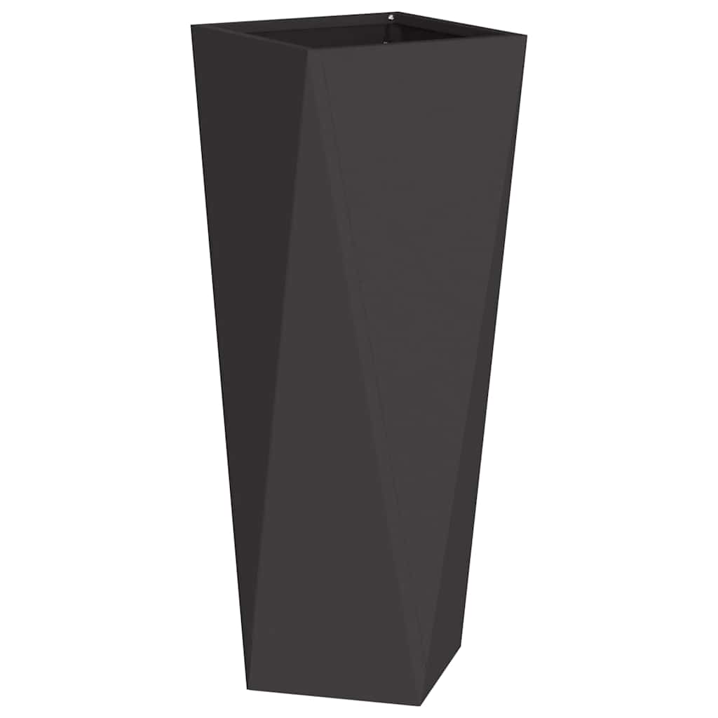 Jardinera 2 Pcs Negro 30 X 30 X 75 Cm Acero_4