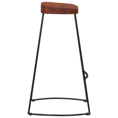 Taburetes De Bar Gavin 2 Uds Madera Mango Maciza 50x40x78 Cm_3