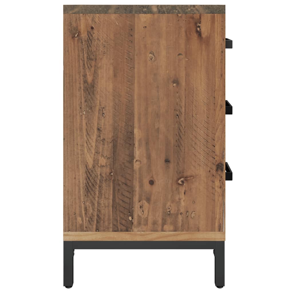 Mesitas De Noche 2 Uds Madera Maciza De Pino 40x30x55 Cm_4