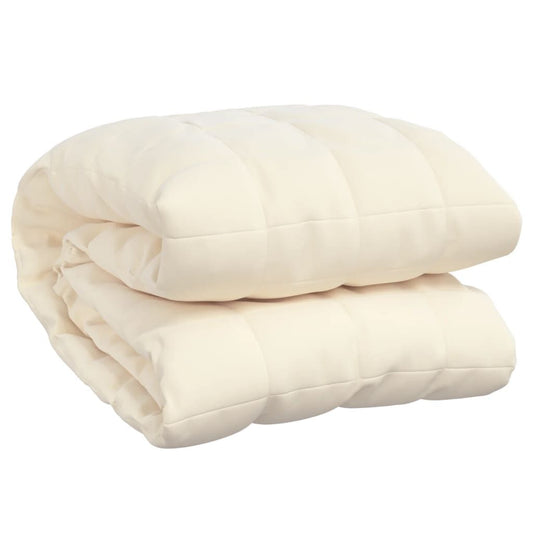 Vidaxl Manta Con Peso Tela Color Crema Claro 200x220 Cm 9 Kg_0