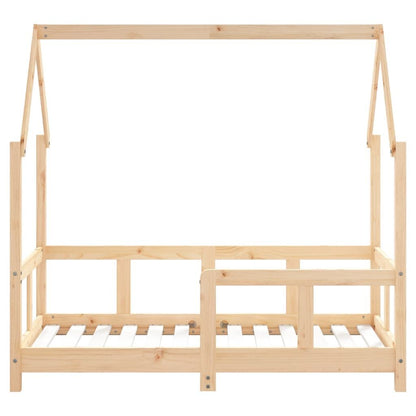 Vidaxl Estructura De Cama Para Niños Madera Maciza De Pino 70x140 Cm_3