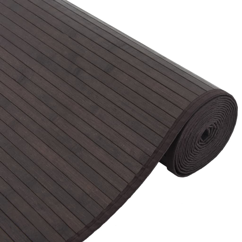 Vidaxl Alfombra Rectangular Bambú Marrón Oscuro 80x100 Cm_3