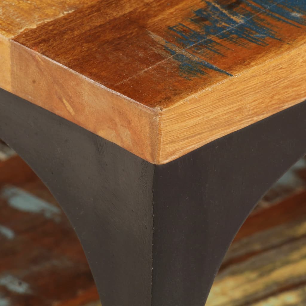 Mesa De Centro Con Estante Madera Maciza Reciclada 100x60x35 Cm_3