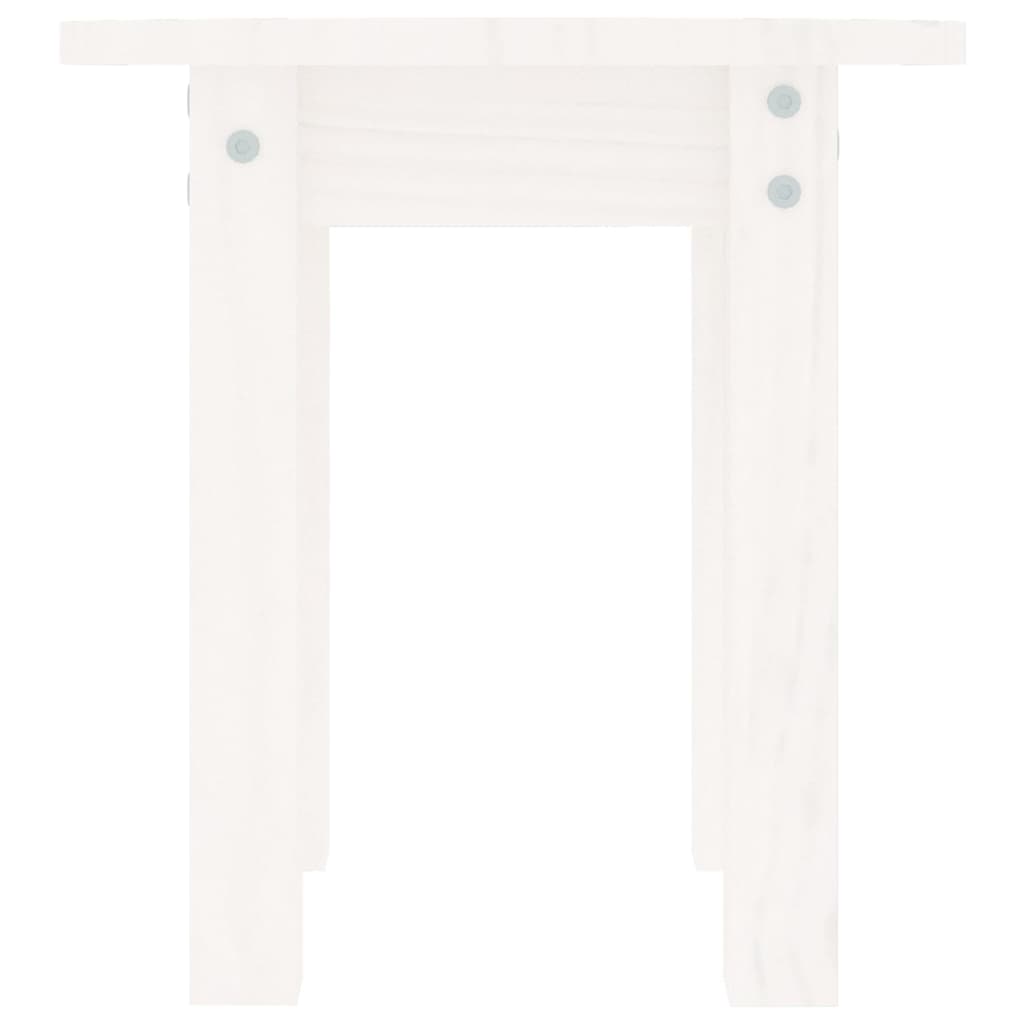 Mesa De Centro De Madera Maciza De Pino Blanco Ø35x35 Cm_3