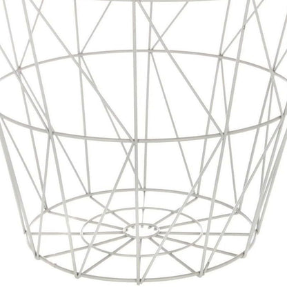 Well Home Mesa Auxiliar De Metal Blanco 'kumi' Ø38x30,5cm_3