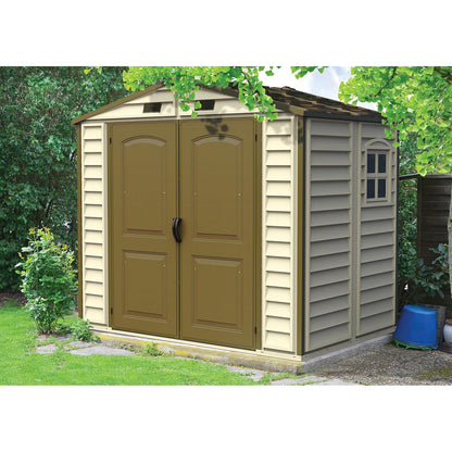 Duramax - Caseta Jardín - Storeall 8x6 - Pvc - Color Marfil Y Marrón_4