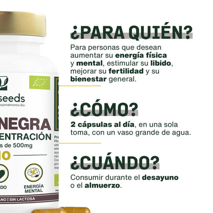 Maca Negra Bio, Alta Concentración | 120 Cápsulas_1