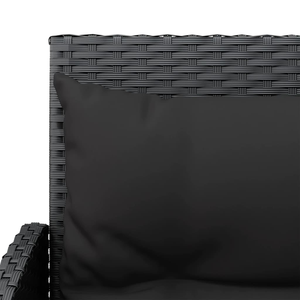 Vidaxl Set De Sofás En Forma De L 2 Pzas Cojines Ratán Sintético Negro_4