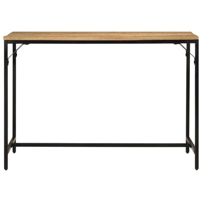 Mesa De Comedor Madera Maciza Mango Rugosa Y Hierro 110x30x75cm_0