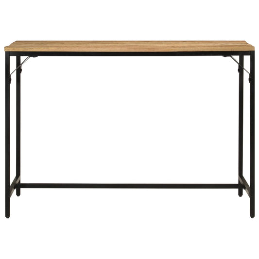 Mesa De Comedor Madera Maciza Mango Rugosa Y Hierro 110x30x75cm_0