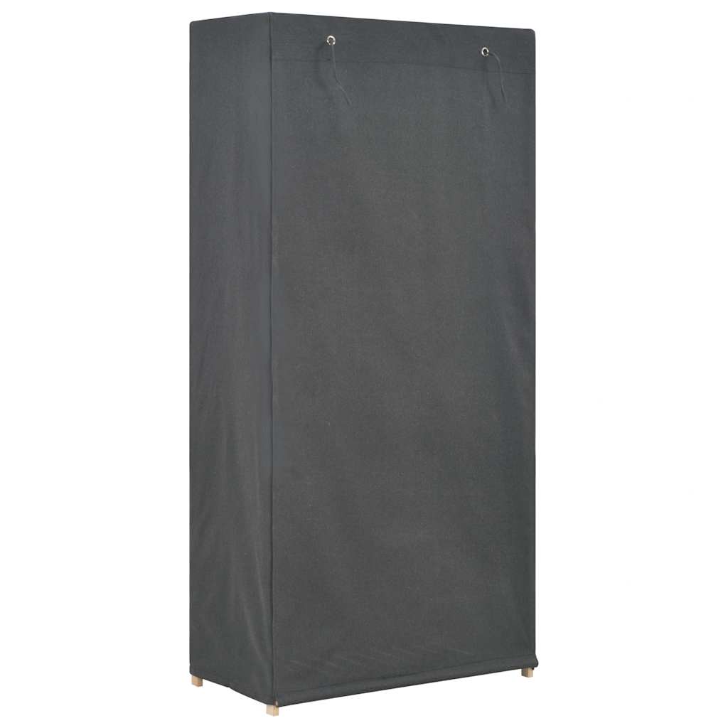 Armario De Tela De 3 Niveles Gris 79x40x170 Cm_2