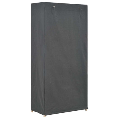 Armario De Tela De 3 Niveles Gris 79x40x170 Cm_2