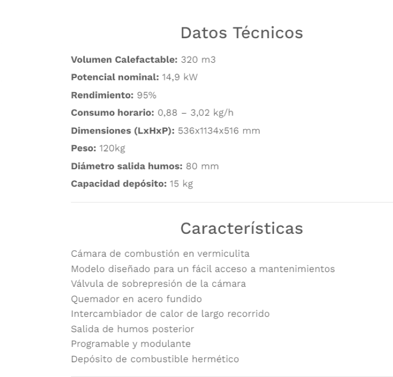 Fabricalor Estufa De Pellets Élite 15 Blanco Ventilada_1