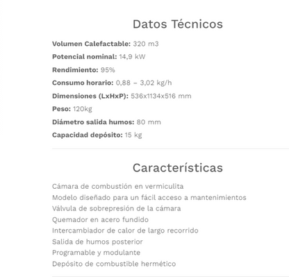 Fabricalor Estufa De Pellets Élite 15 Burdeos Ventilada_1