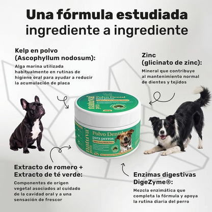 Polvo Dental Para Perros. Higiene Bucal. Suplemento Para Mascotas. 180 Gramos. Natuva Pets_2