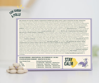Wolf Belly Stay Calm Calmante Perros y Gatos sabor pollo 30 comp