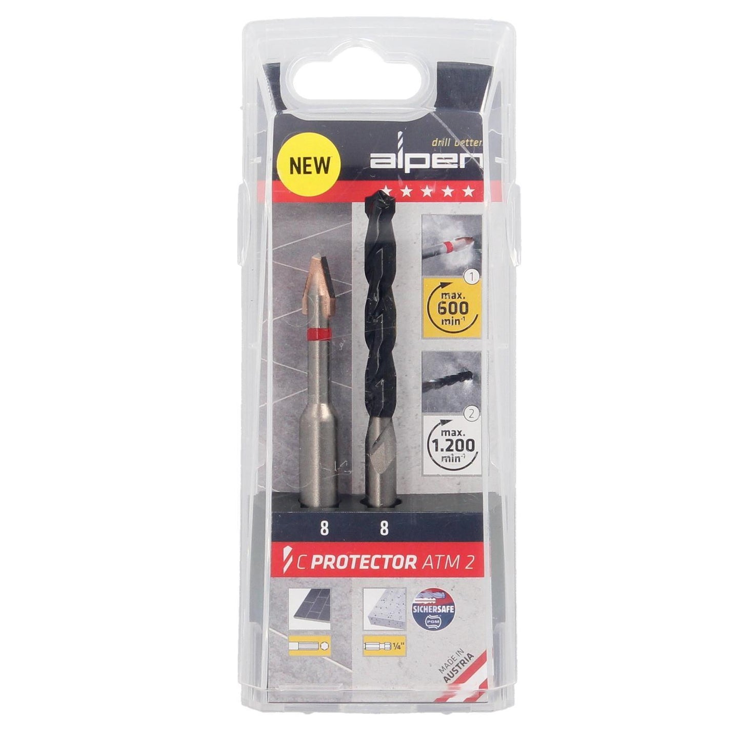 Broca Alpen Materiales Porcelanicos Muy Duros Ø 8 Mm. Kit 2 Brocas. Sin Refrigeración,_2