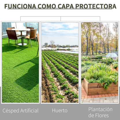 Outsunny Rollo De Malla Geotextil 1x50 M Malla De Jardín Contra Malas Hierbas_5