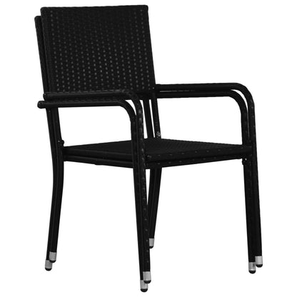 Vidaxl Juego De Comedor Para Jardín 3 Piezas Negro_3