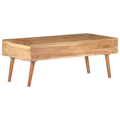 Mesa De Centro Madera Maciza De Acacia 100x50x39 Cm_1