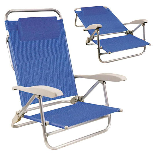 Silla Playa Aluminio Bahama Azul_0