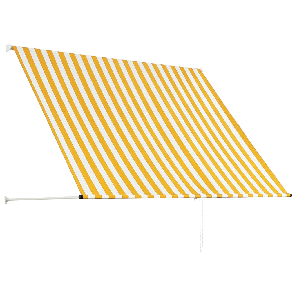 Toldo Retráctil 200x150 Cm Amarillo Y Blanco_3