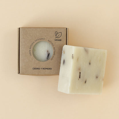 Jabón Natural Artesano Cedro y Romero Labnatur 100 g | Revitalizante | Aroma Herbal | Cuidado Diario_3