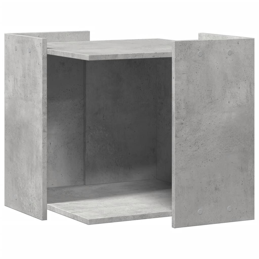 Vidaxl Mueble Arenero De Gatos Madera Gris Hormigón 53x53x51 Cm_0