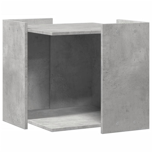 Vidaxl Mueble Arenero De Gatos Madera Gris Hormigón 53x53x51 Cm_0