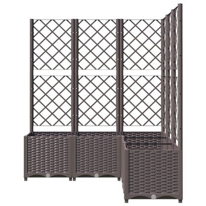 Jardinera Con Enrejado Pp Marrón 120x120x136 Cm_3
