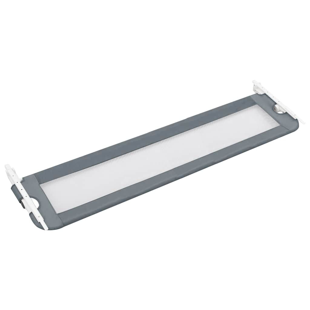 Vidaxl Barandilla De Seguridad Cama De Niño Poliéster Gris 180x42cm_3