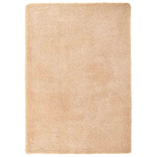 Vidaxl Alfombra Peluda De Pelo Largo Navarra Beige 240x340cm Poliéster_0