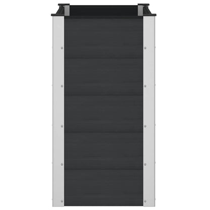 Arriate Elevado Negro 100 X 50 X 91 Cm Wpc Y Aluminio_3