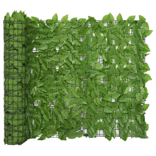 Vidaxl Toldo Para Balcón Con Hojas Verde 500x100 Cm_0