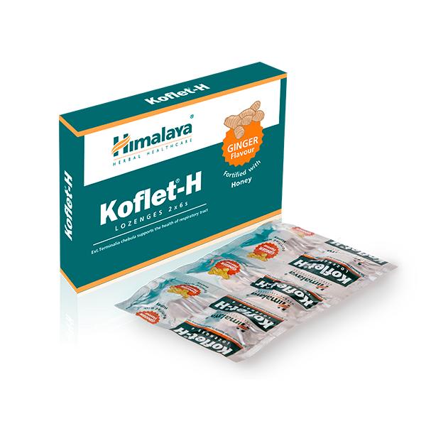 Pastillas Koflet para Garganta de Naranja 12 Uds Himalaya